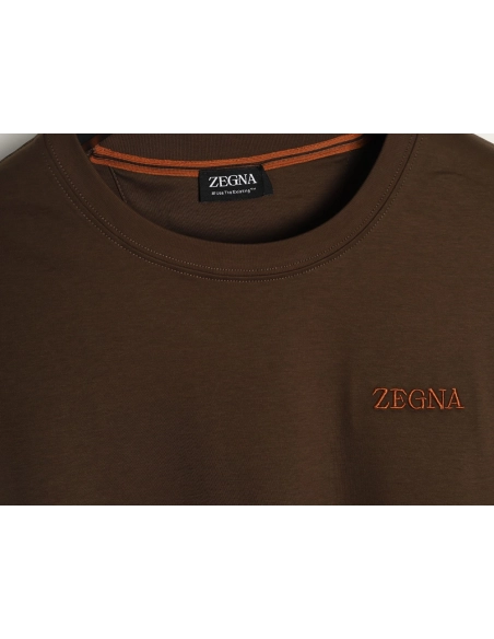 Zegna cotton-padded short-sleeved T-shirt TSK2,Zegna
