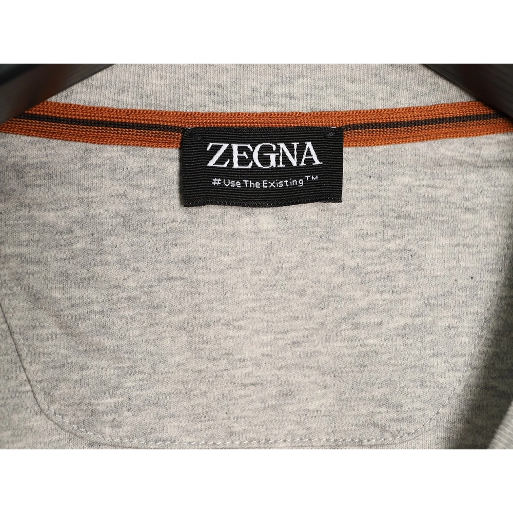 Zegna cotton-padded short-sleeved T-shirt TSK1,Zegna