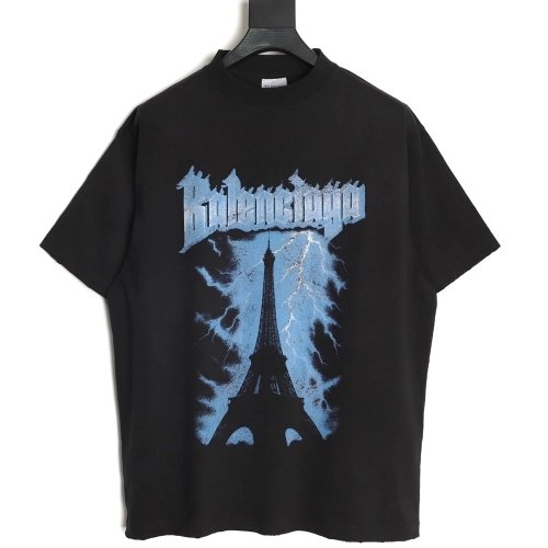 Balenciaga Eiffel Tower Short-Sleeve T-Shirt,Balenciaga