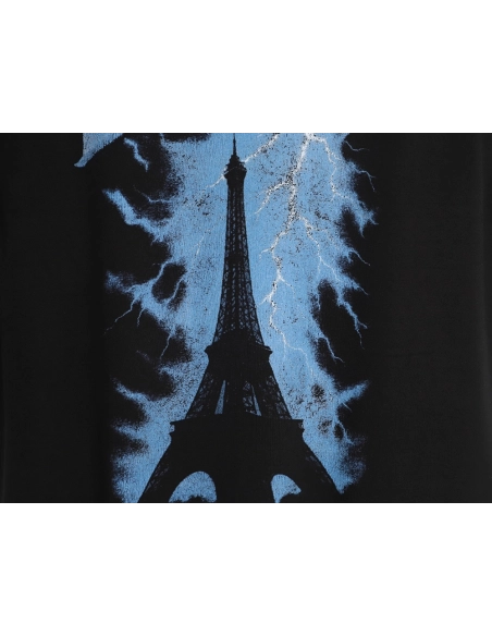 Balenciaga Eiffel Tower Short-Sleeve T-Shirt,Balenciaga