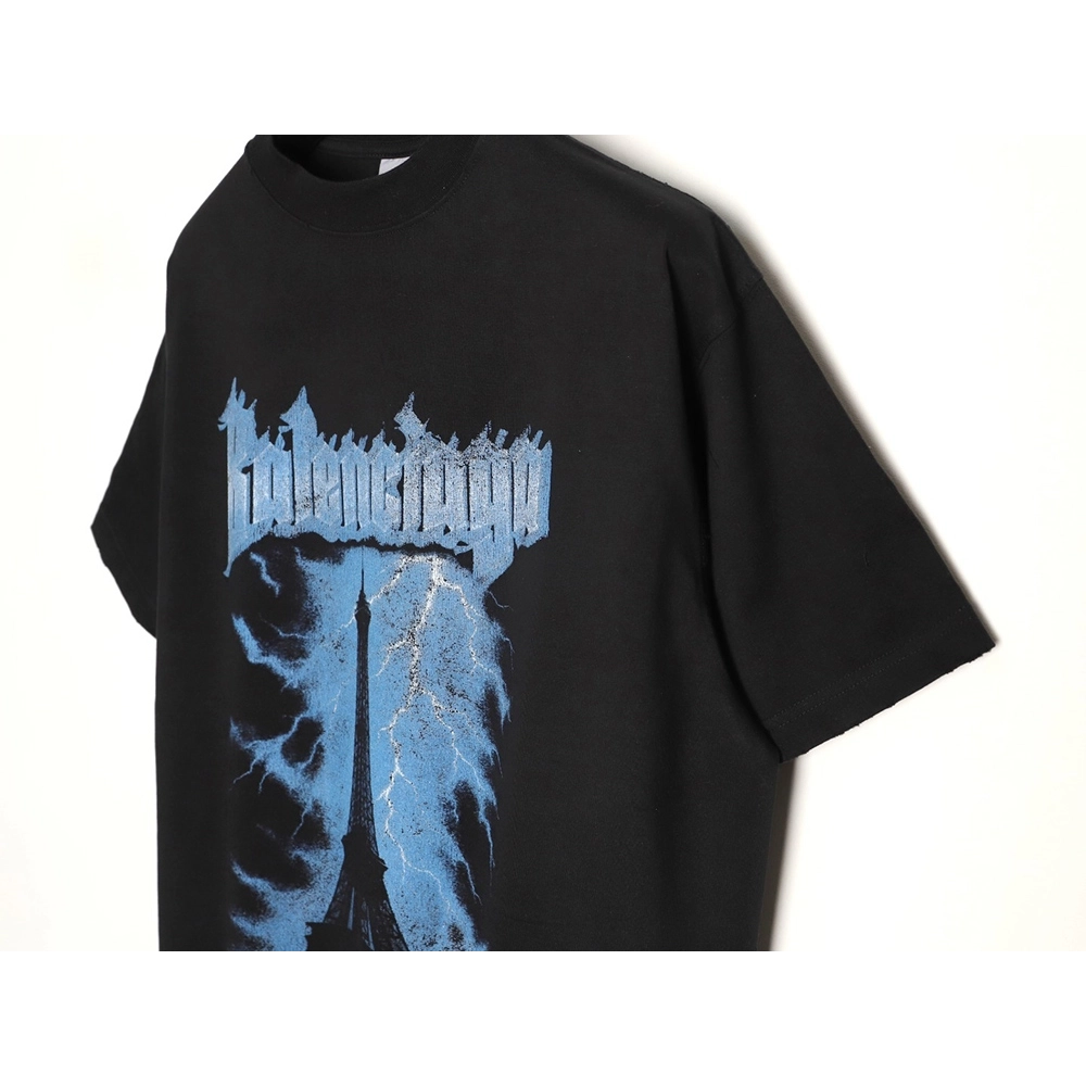 Balenciaga Eiffel Tower Short-Sleeve T-Shirt,Balenciaga