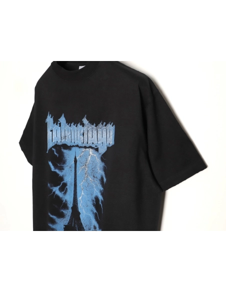 Balenciaga Eiffel Tower Short-Sleeve T-Shirt,Balenciaga
