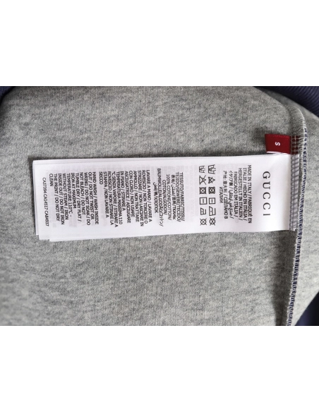 Gucci yellow lettering patch half-zip stand-up collar sweatshirt,Gucci