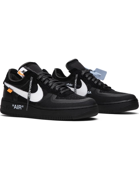 OffWhite x Air Force 1 Low Black,OFF-WHITE 1,OFF-WHITE,NIKE SHOES Reps