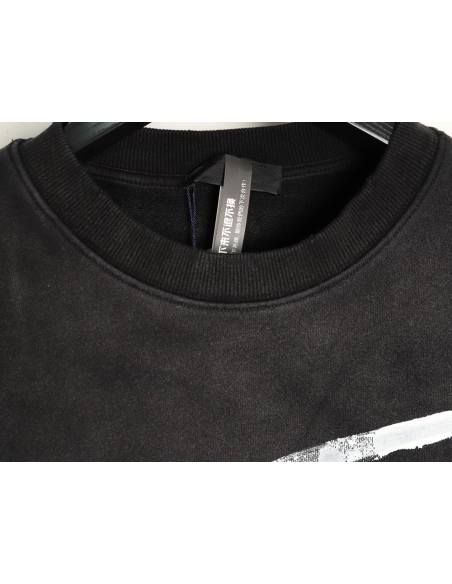 Prada washed hand-painted letter crewneck sweatshirt,Prada