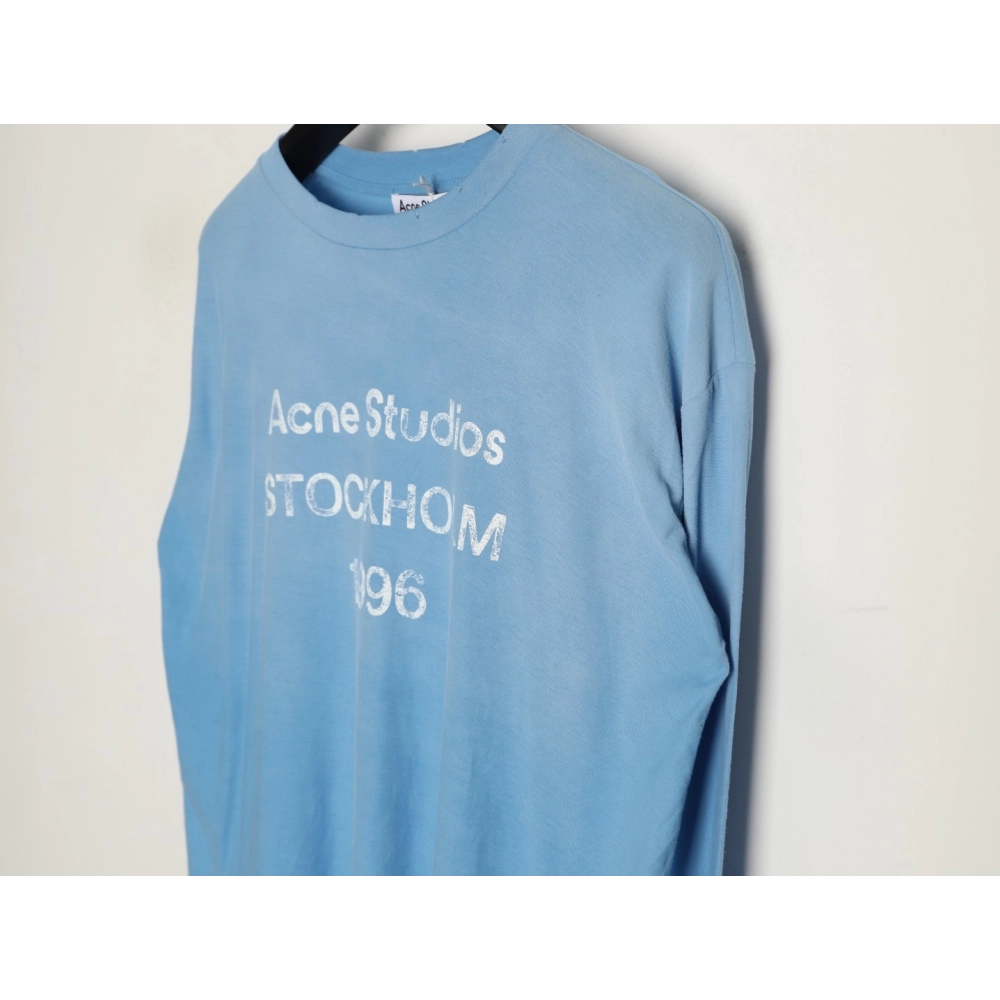 Acne Studios 1996 Sandblasted Distressed Washed Long-Sleeve T-Shirt,Acne Studios