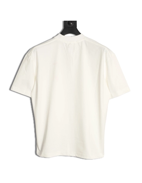 AMI Minimalist Style 3D Chunky Knit Heart Embroidered Logo Short-Sleeve T-Shirt,Ami