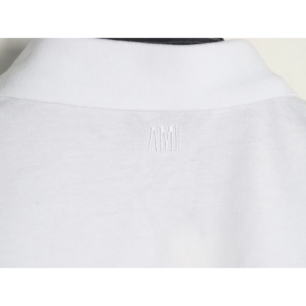 Ami Paris Heart Embroidery Polo Shirt,Ami