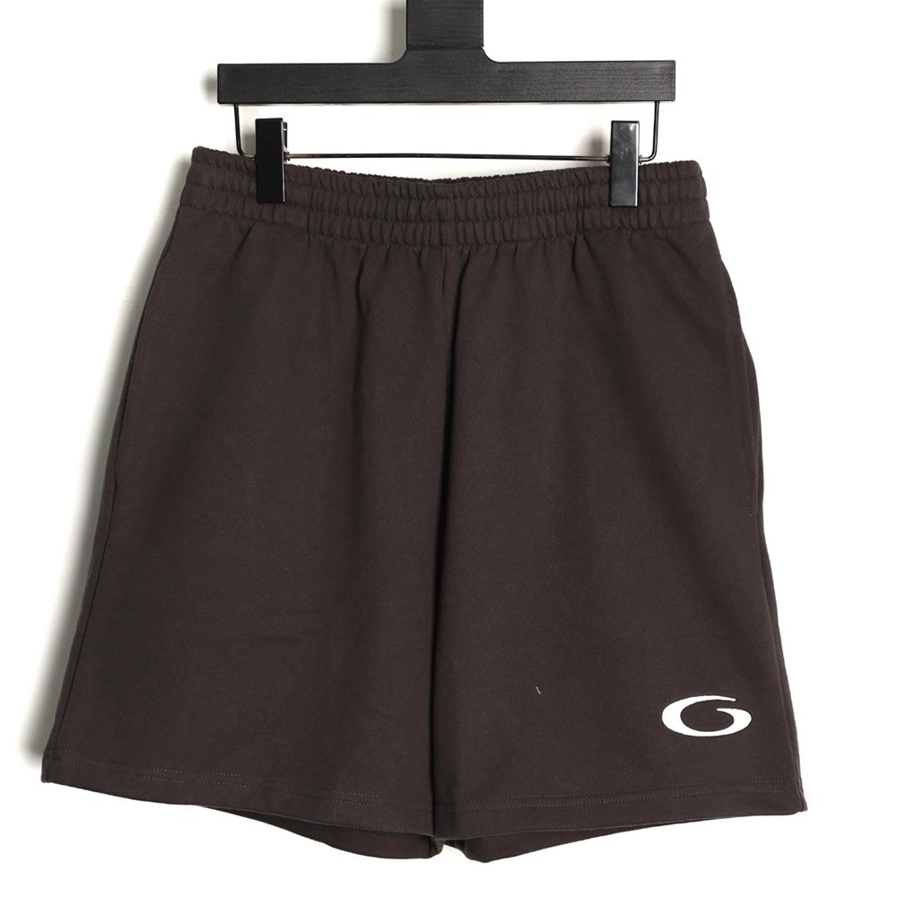 Balenciaga Circular Embroidered Slanted Pocket Shorts,Balenciaga