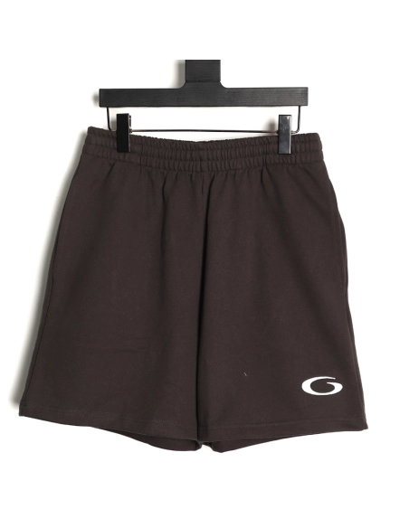 Balenciaga Circular Embroidered Slanted Pocket Shorts,Balenciaga