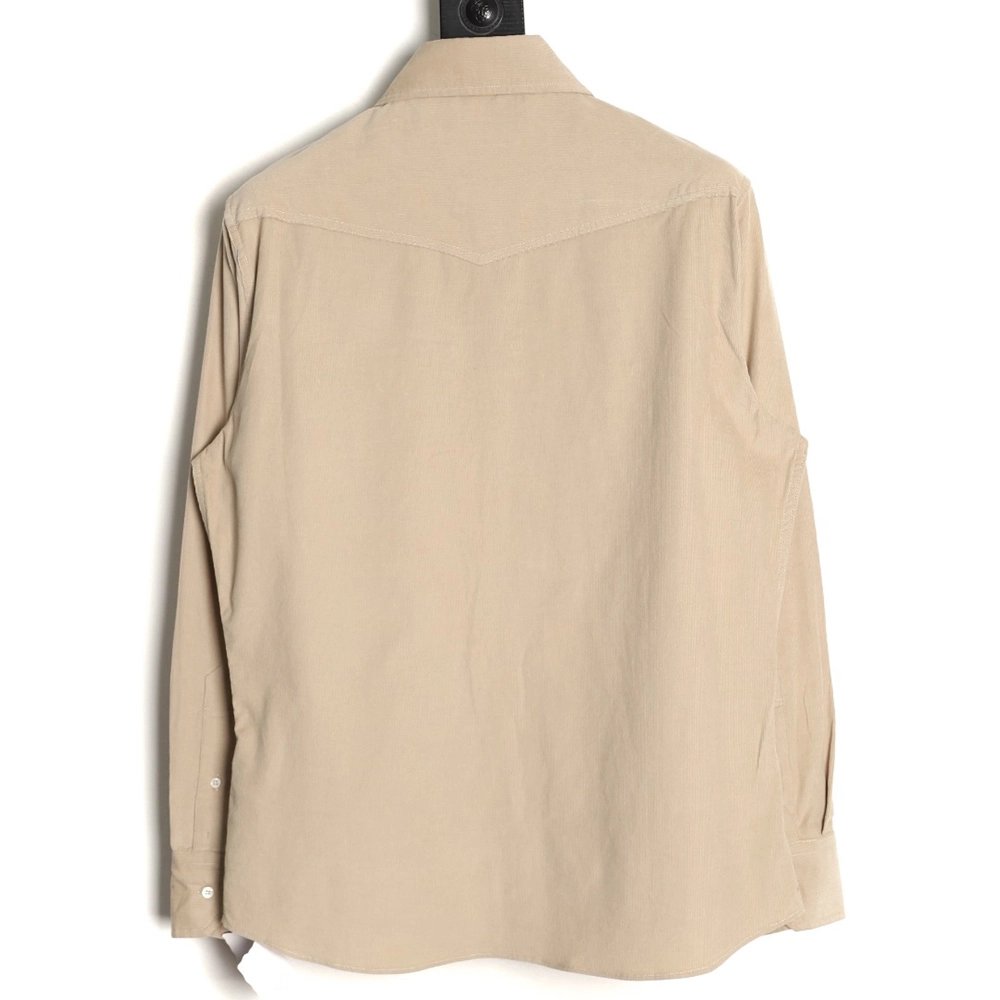 Brunello Cucinelli "Old Money" Style Ultra-Fine Corduroy Shirt,Brunello Cucinelli