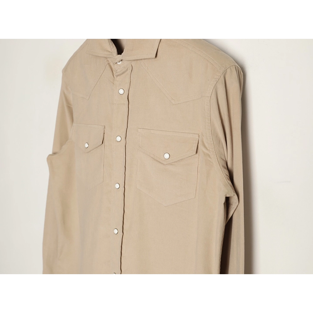 Brunello Cucinelli "Old Money" Style Ultra-Fine Corduroy Shirt,Brunello Cucinelli