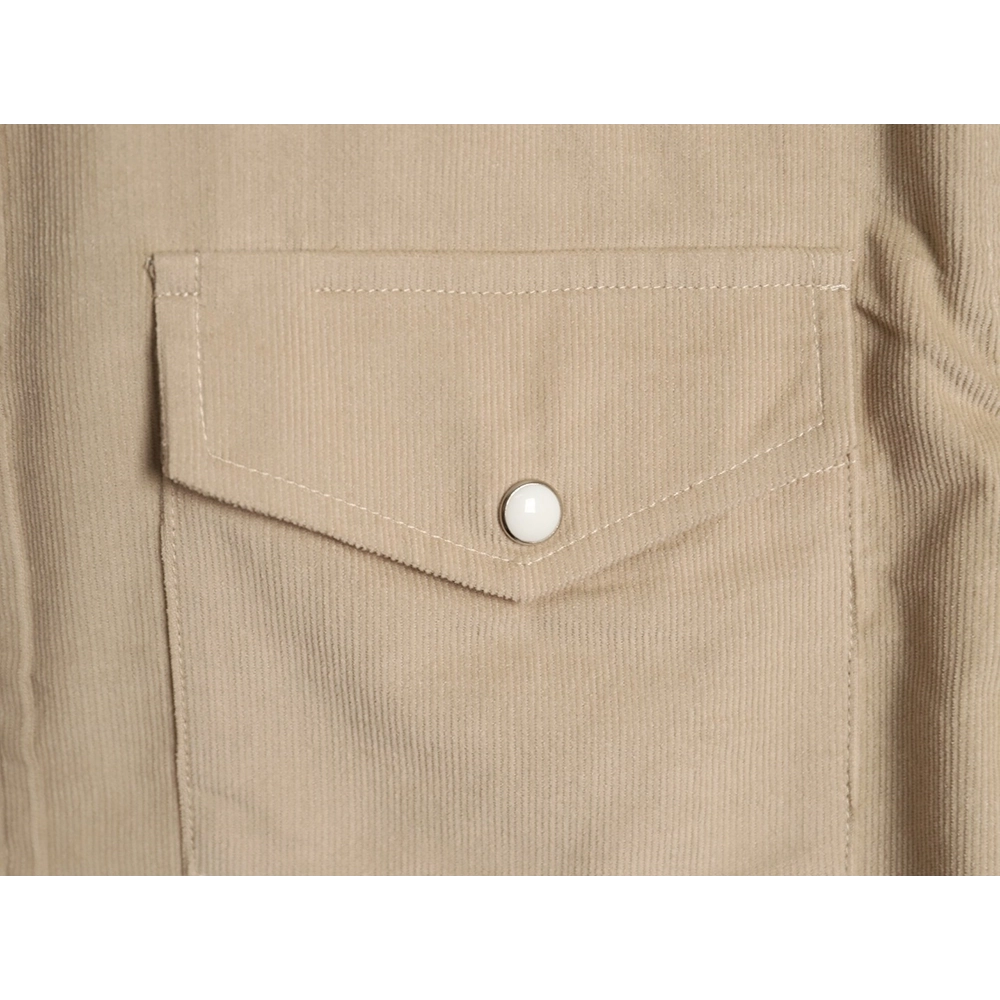 Brunello Cucinelli "Old Money" Style Ultra-Fine Corduroy Shirt,Brunello Cucinelli