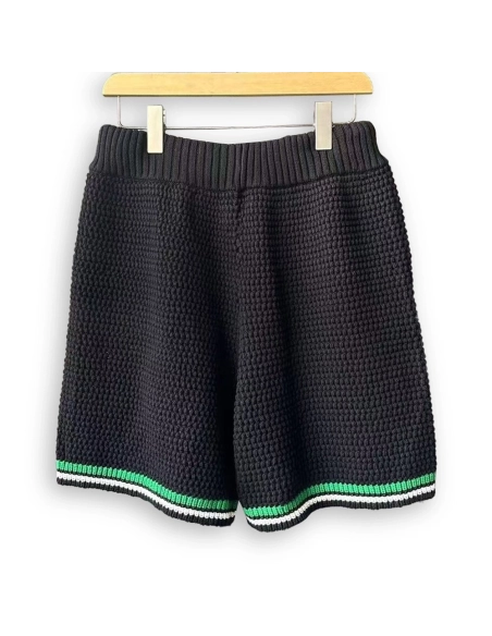 Casablanca Tennis Short Sleeve Crochet Shirt Set,Casablanca