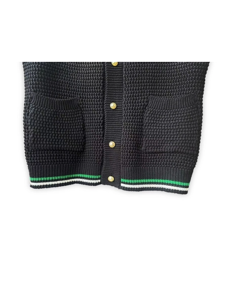 Casablanca Tennis Short Sleeve Crochet Shirt Set,Casablanca