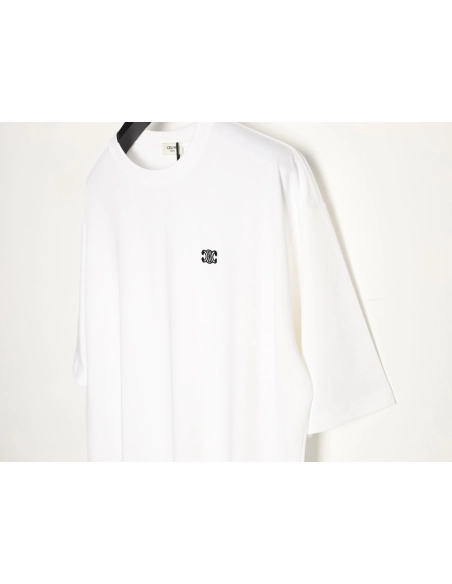 Celine Classic Embroidered Logo Short-Sleeve T-Shirt,Celine