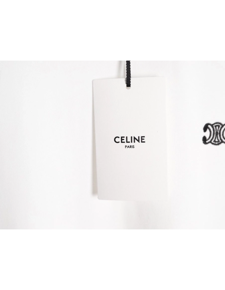 Celine Classic Embroidered Logo Short-Sleeve T-Shirt,Celine