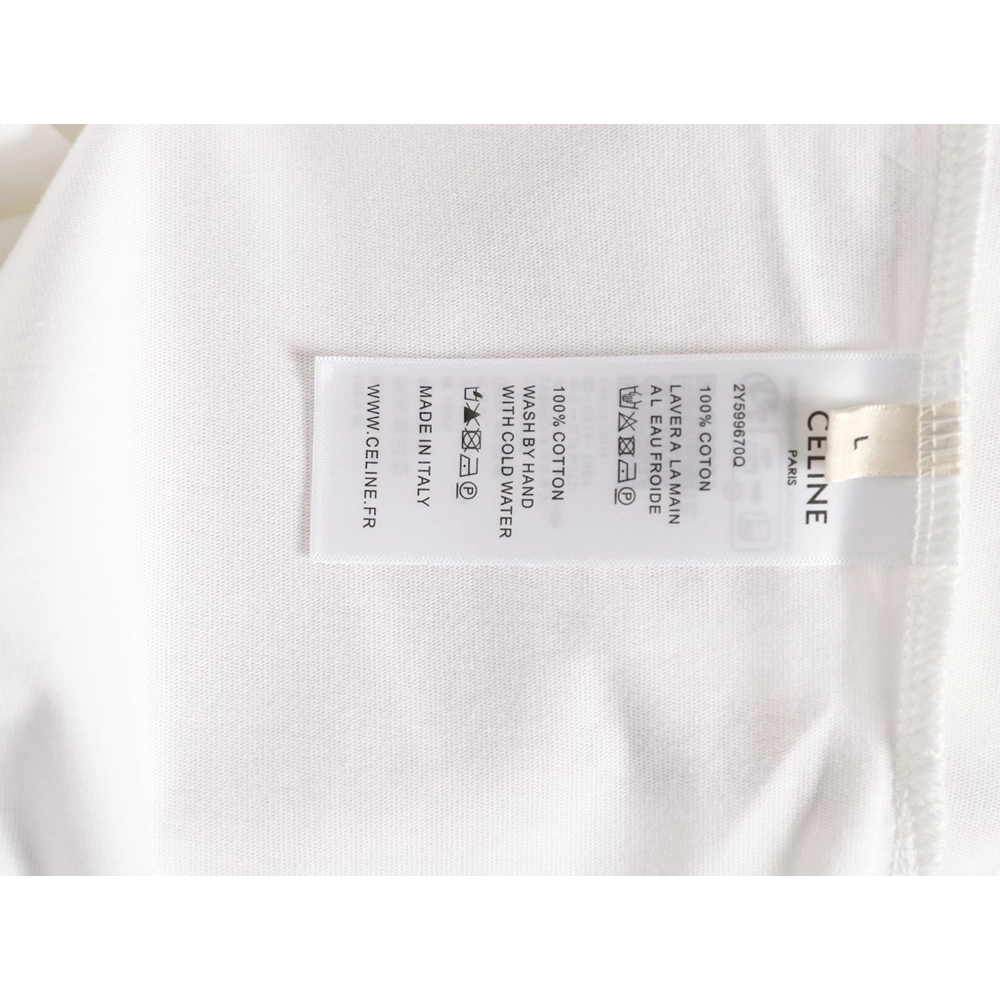 Celine Classic Embroidered Logo Short-Sleeve T-Shirt,Celine