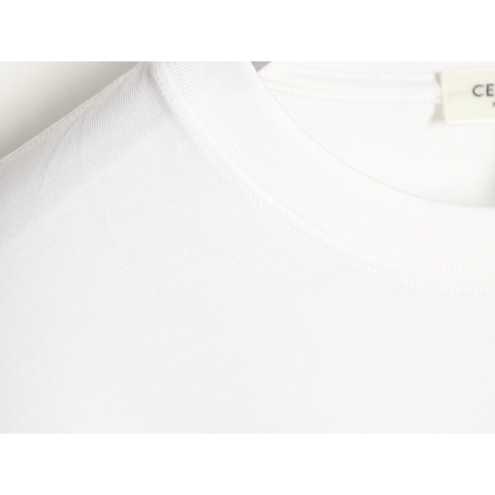 Celine Classic Embroidered Logo Short-Sleeve T-Shirt,Celine