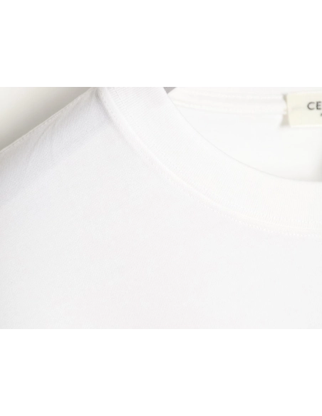 Celine Classic Embroidered Logo Short-Sleeve T-Shirt,Celine