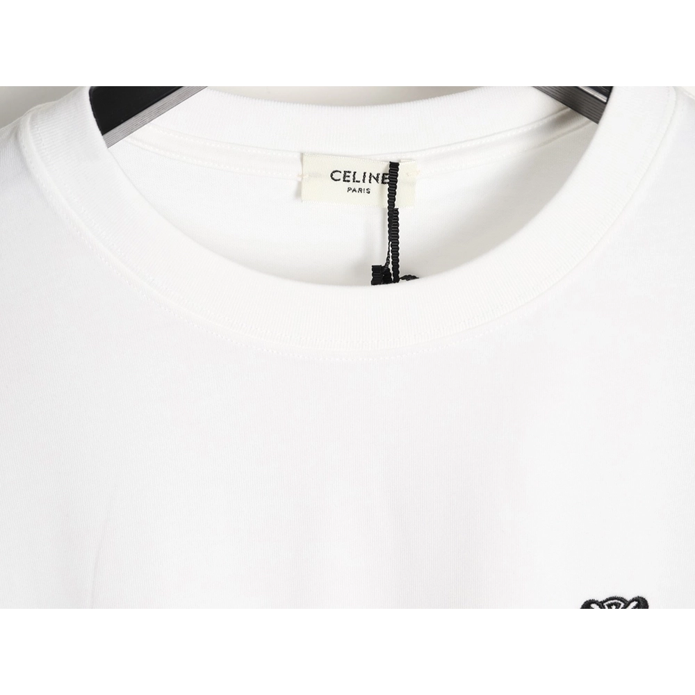 Celine Classic Embroidered Logo Short-Sleeve T-Shirt,Celine