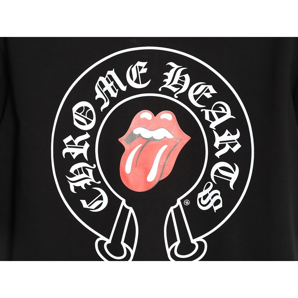 Chrome Hearts Red "Big Tongue" Print Short-Sleeve T-Shirt TSK1,Chrome Hearts
