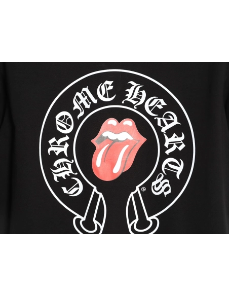 Chrome Hearts Red "Big Tongue" Print Short-Sleeve T-Shirt TSK1,Chrome Hearts