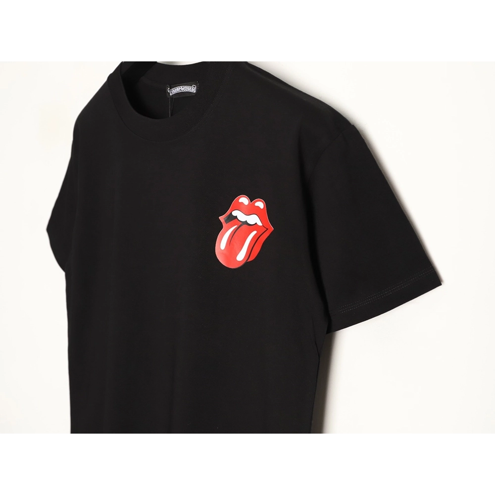 Chrome Hearts Red "Big Tongue" Print Short-Sleeve T-Shirt TSK1,Chrome Hearts