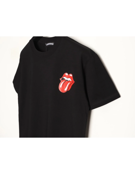 Chrome Hearts Red "Big Tongue" Print Short-Sleeve T-Shirt TSK1,Chrome Hearts