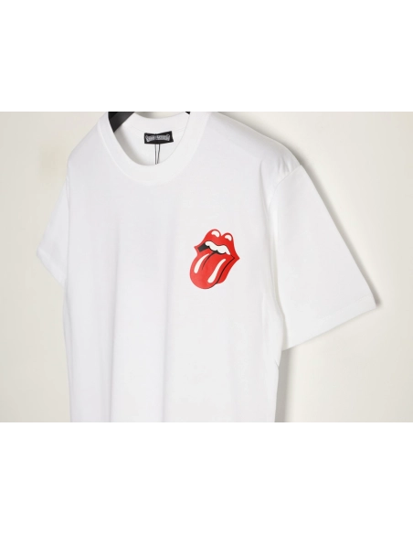 Chrome Hearts Red "Big Tongue" Print Short-Sleeve T-Shirt,Chrome Hearts