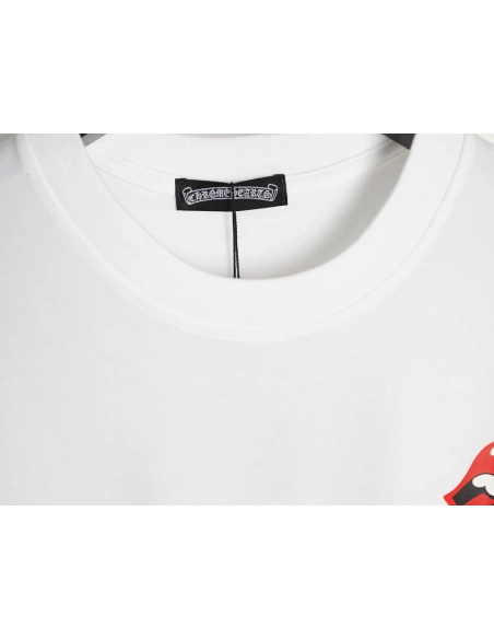 Chrome Hearts Red "Big Tongue" Print Short-Sleeve T-Shirt,Chrome Hearts