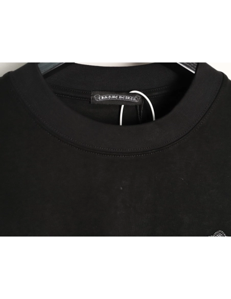 Chrome Hearts Leather Label Cross Hardware Short-Sleeve T-Shirt TSK1,Chrome Hearts