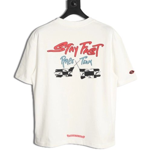 Chrome Hearts Pink Graffiti Print Short-Sleeve T-Shirt,Chrome Hearts
