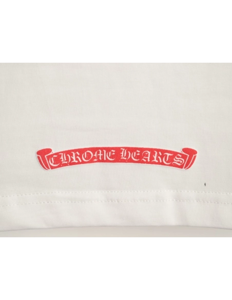 Chrome Hearts Pink Graffiti Print Short-Sleeve T-Shirt,Chrome Hearts