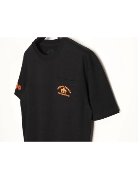 Chrome Hearts Orange Cross Print Short-Sleeve T-Shirt TSK1,Chrome Hearts