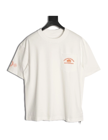 Chrome Hearts Orange Cross Print Short-Sleeve T-Shirt,Chrome Hearts