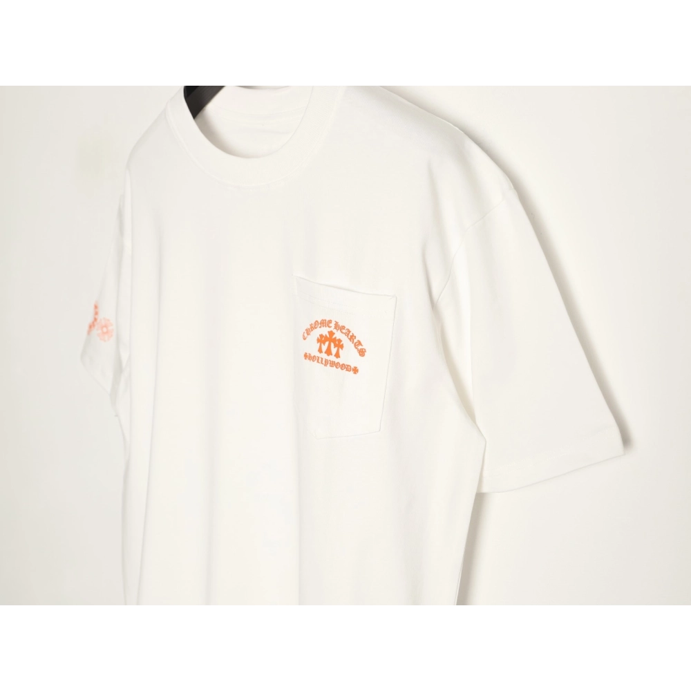 Chrome Hearts Orange Cross Print Short-Sleeve T-Shirt,Chrome Hearts