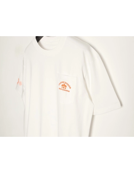 Chrome Hearts Orange Cross Print Short-Sleeve T-Shirt,Chrome Hearts