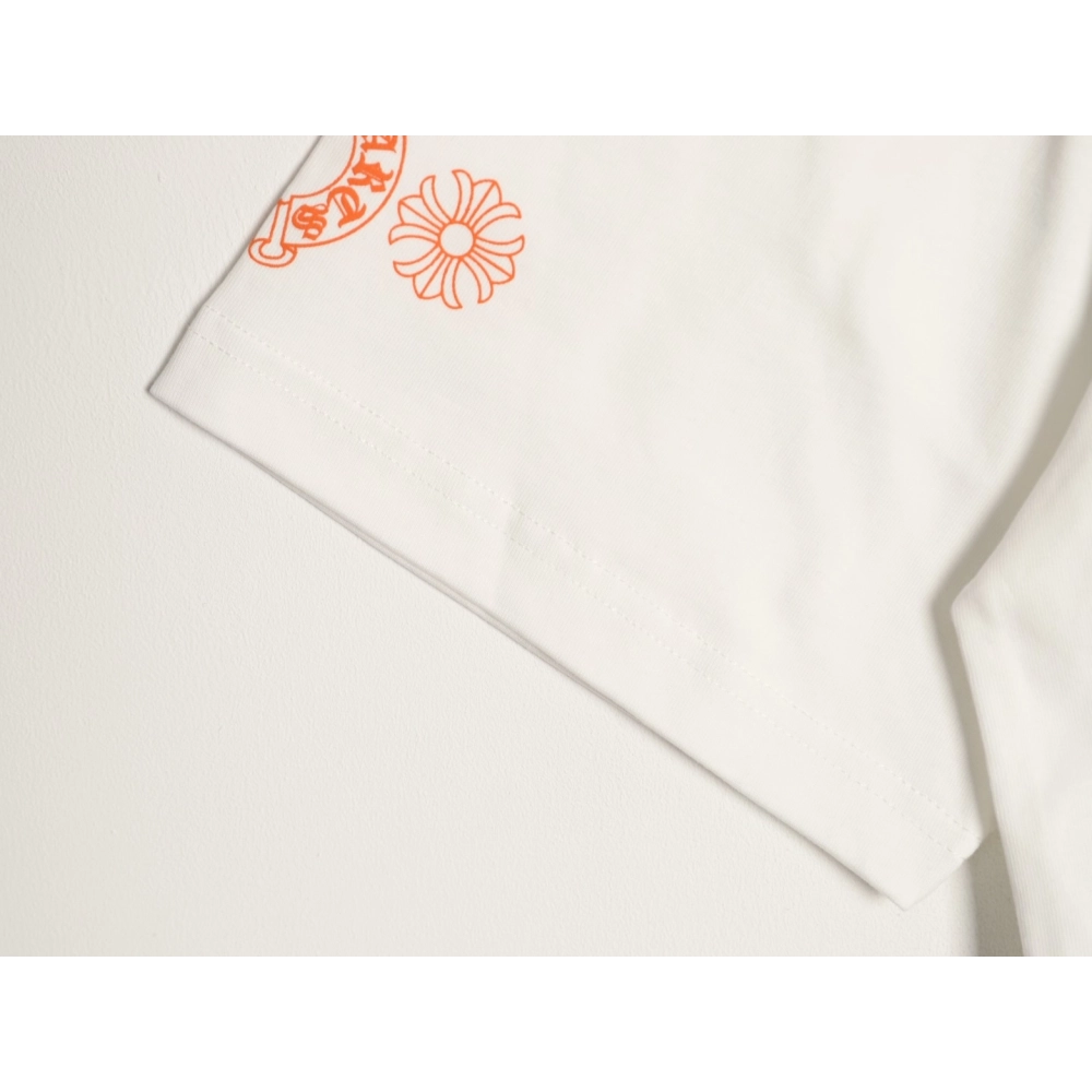 Chrome Hearts Orange Cross Print Short-Sleeve T-Shirt,Chrome Hearts