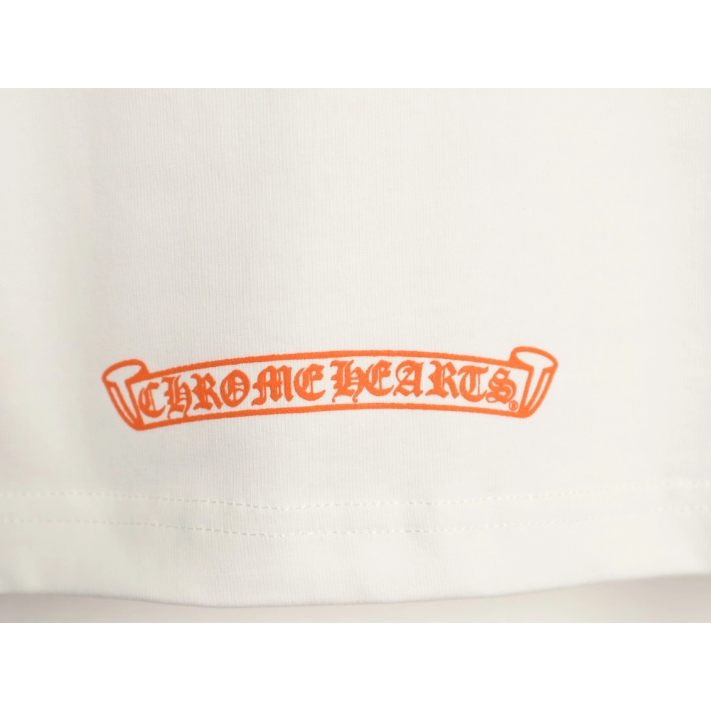 Chrome Hearts Orange Cross Print Short-Sleeve T-Shirt,Chrome Hearts
