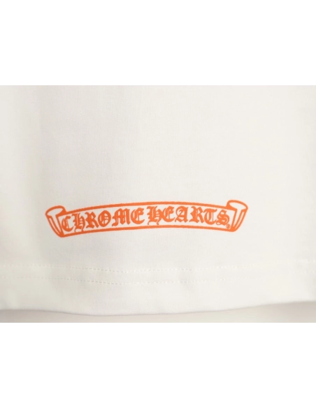 Chrome Hearts Orange Cross Print Short-Sleeve T-Shirt,Chrome Hearts