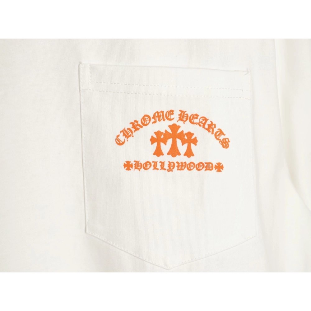 Chrome Hearts Orange Cross Print Short-Sleeve T-Shirt,Chrome Hearts