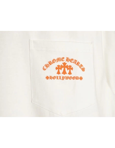 Chrome Hearts Orange Cross Print Short-Sleeve T-Shirt,Chrome Hearts
