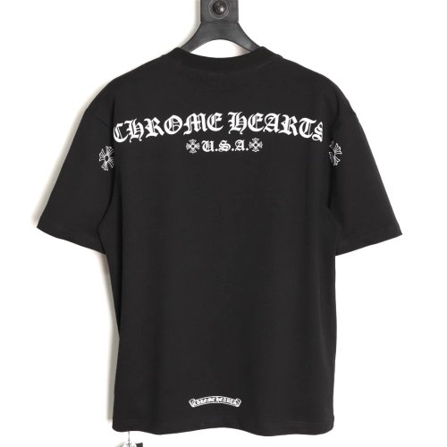 Chrome Hearts 3D Sanskrit Print Short-Sleeve T-Shirt TSK1,Chrome Hearts