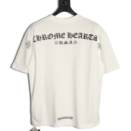 Chrome Hearts 3D Sanskrit Print Short-Sleeve T-Shirt,Chrome Hearts