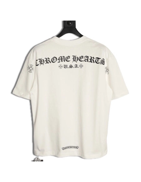 Chrome Hearts 3D Sanskrit Print Short-Sleeve T-Shirt,Chrome Hearts