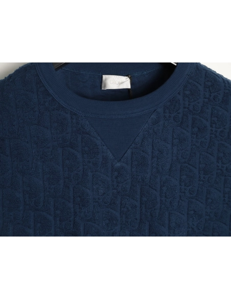 Dior Classic Monogram Jacquard Terry Short-Sleeve T-Shirt,Dior