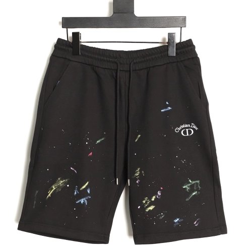 Dior Inkjet Graffiti Embroidered Logo Shorts,Dior