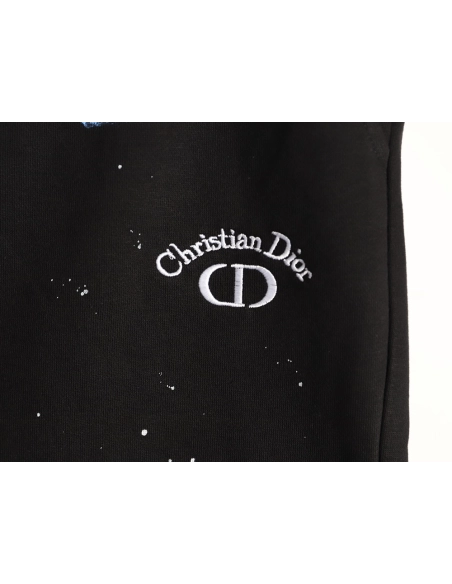 Dior Inkjet Graffiti Embroidered Logo Shorts,Dior