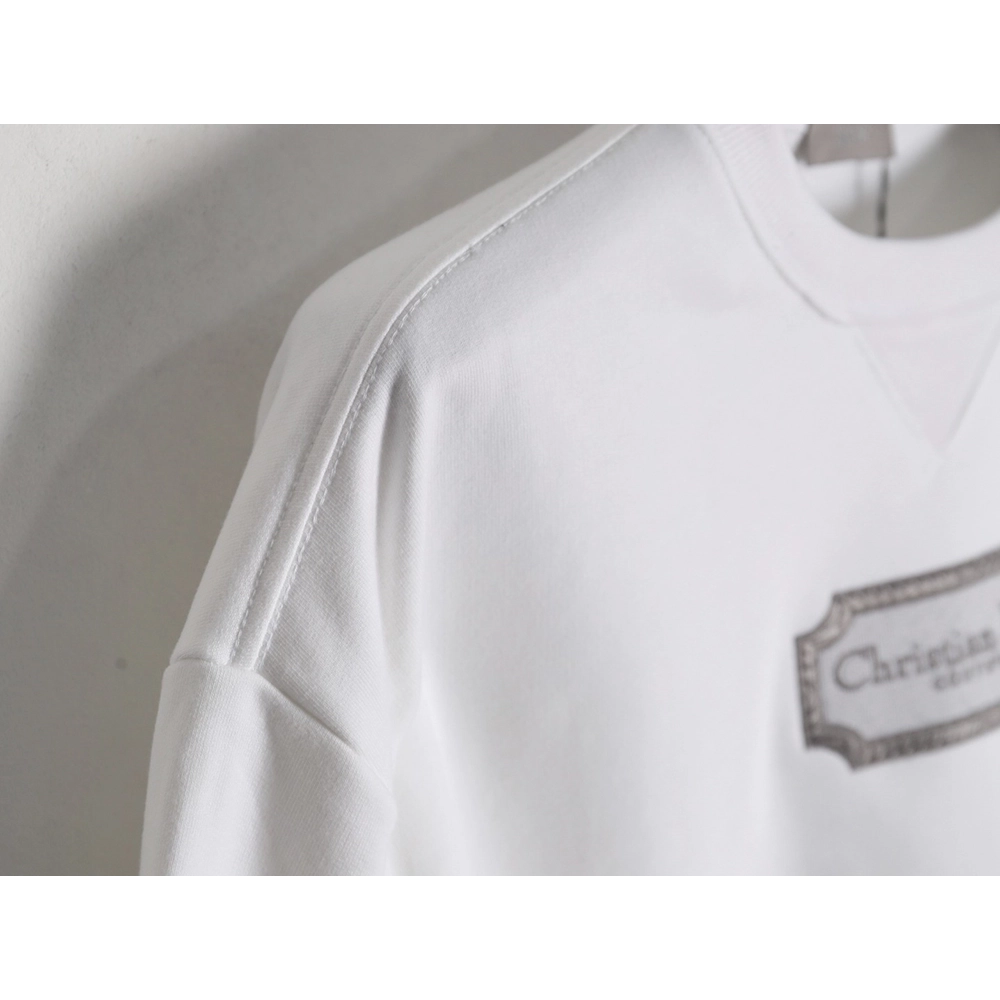Dior Silver Logo Embroidered Crew Neck Sweatshirt,Dior